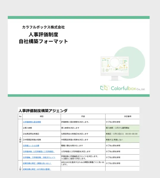 人事評価制度 自社構築フォーマット